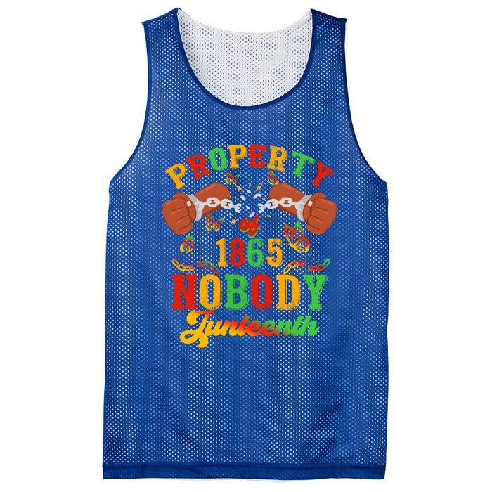 Property Of Nobody Junenth American African Freedom Great Gift Mesh Reversible Basketball Jersey Tank