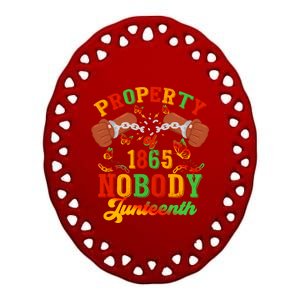 Property Of Nobody Junenth American African Freedom Great Gift Ceramic Oval Ornament