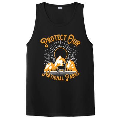 Protect Our National Parks Environt Green Plants Caring Funny Gift PosiCharge Competitor Tank