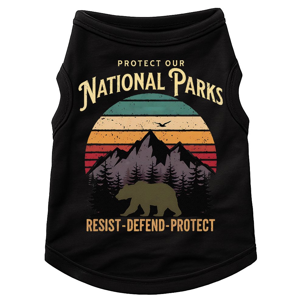 Protect Our National Parks Hiking Camping Souvenir Doggie Tank