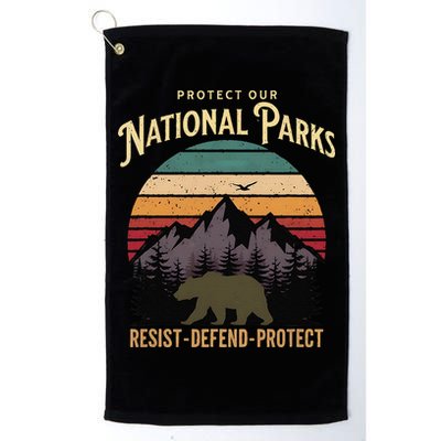 Protect Our National Parks Hiking Camping Souvenir Golf Towel