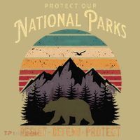 Protect Our National Parks Hiking Camping Souvenir Sustainable Beanie
