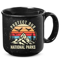 Protect Our National Parks Retro Nature Conservation 15oz Campfire Ceramic Mug