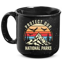 Protect Our National Parks Retro Nature Conservation 15oz Campfire Ceramic Mug