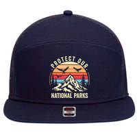 Protect Our National Parks Retro Nature Conservation 7 Panel Mesh Trucker Snapback Hat