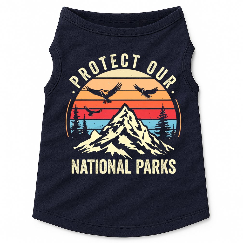 Protect Our National Parks Retro Nature Conservation Doggie Tank