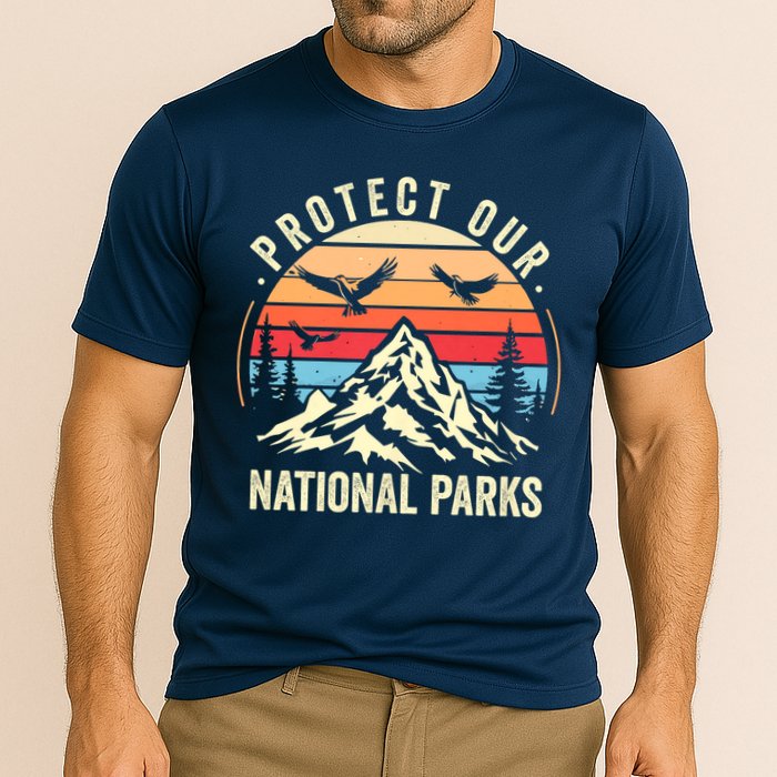 Protect Our National Parks Retro Nature Conservation Cooling Performance Crew T-Shirt