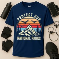 Protect Our National Parks Retro Nature Conservation Cooling Performance Crew T-Shirt