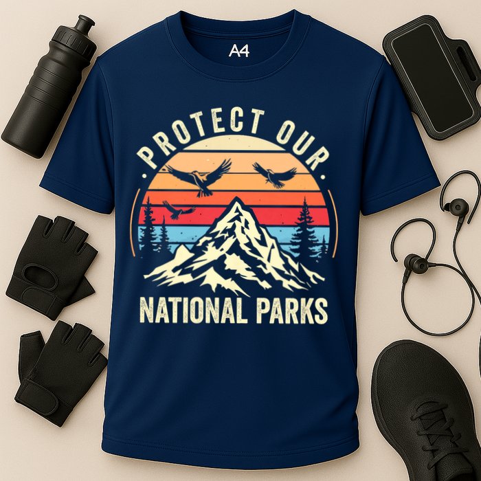 Protect Our National Parks Retro Nature Conservation Cooling Performance Crew T-Shirt