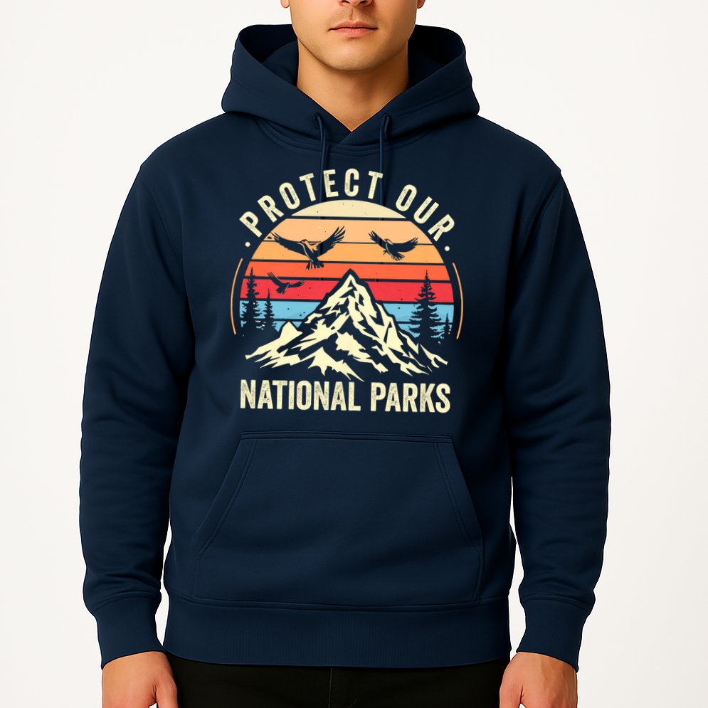 Protect Our National Parks Retro Nature Conservation Hoodie