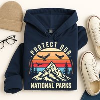 Protect Our National Parks Retro Nature Conservation Hoodie