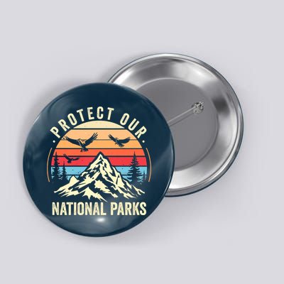 Protect Our National Parks Retro Nature Conservation Button