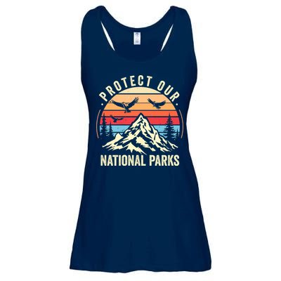 Protect Our National Parks Retro Nature Conservation Ladies Essential Flowy Tank