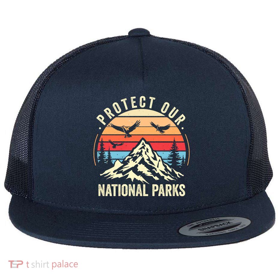 Protect Our National Parks Retro Nature Conservation Flatbill Hat