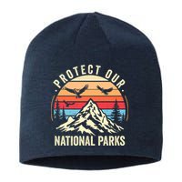 Protect Our National Parks Retro Nature Conservation Sustainable Beanie
