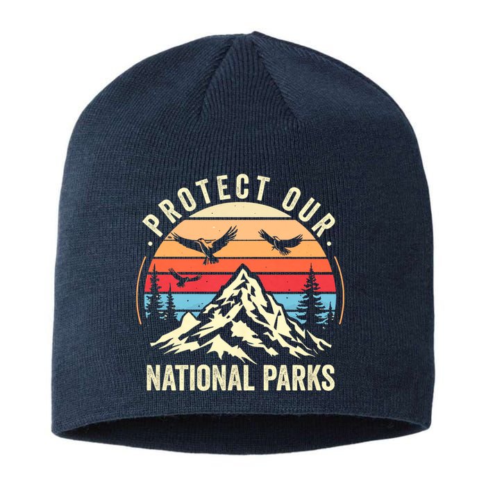 Protect Our National Parks Retro Nature Conservation Sustainable Beanie