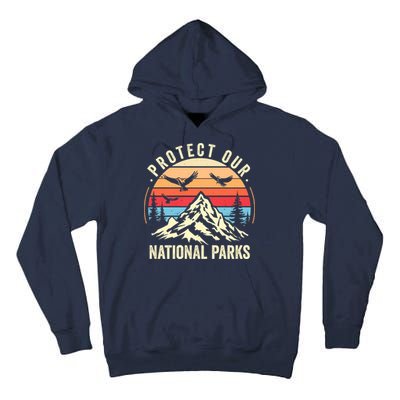 Protect Our National Parks Retro Nature Conservation Tall Hoodie