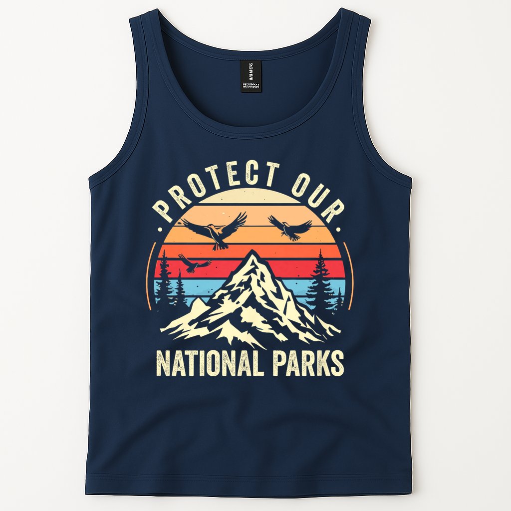 Protect Our National Parks Retro Nature Conservation Tank Top