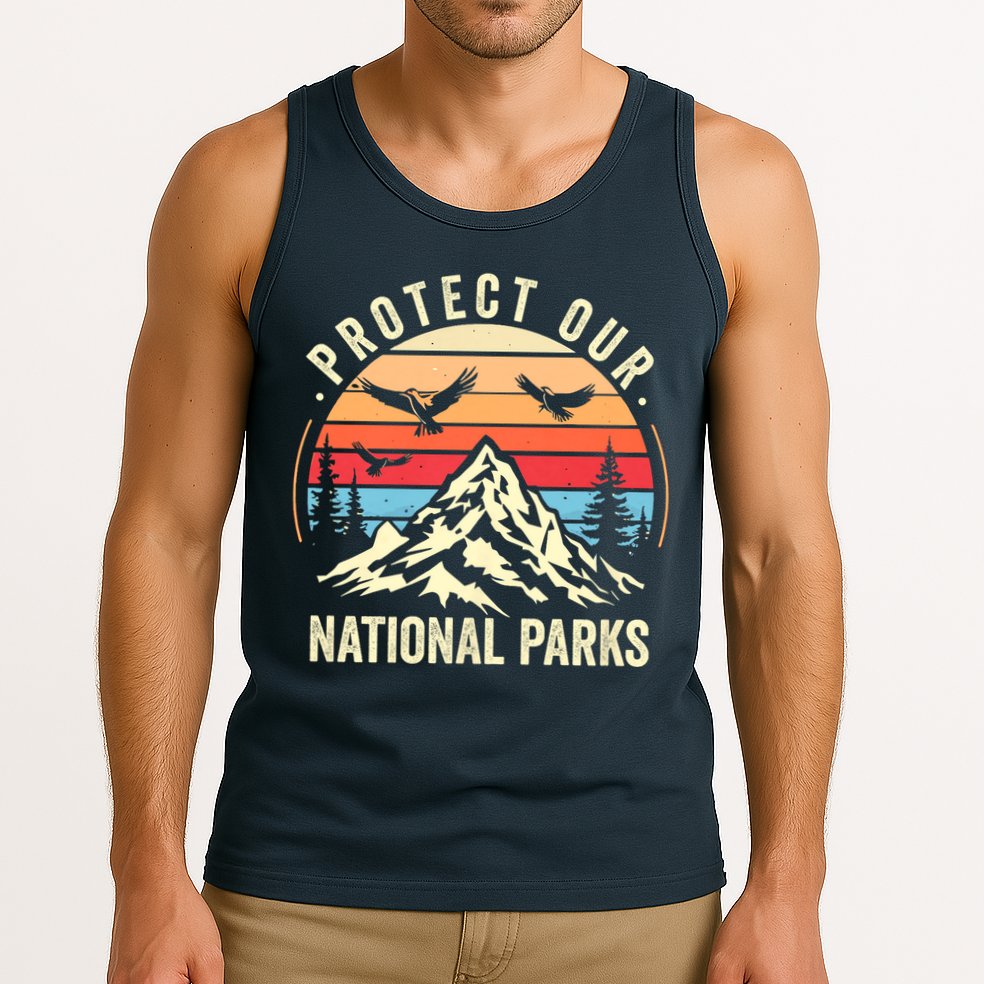 Protect Our National Parks Retro Nature Conservation Tank Top