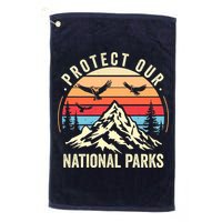 Protect Our National Parks Retro Nature Conservation Golf Towel