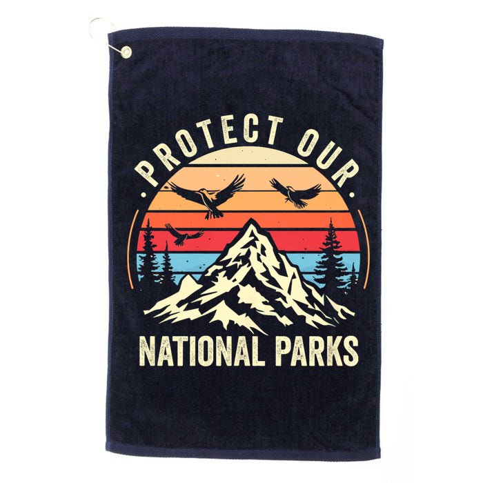 Protect Our National Parks Retro Nature Conservation Golf Towel