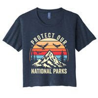 Protect Our National Parks Retro Nature Conservation Women's Crop Top Tee