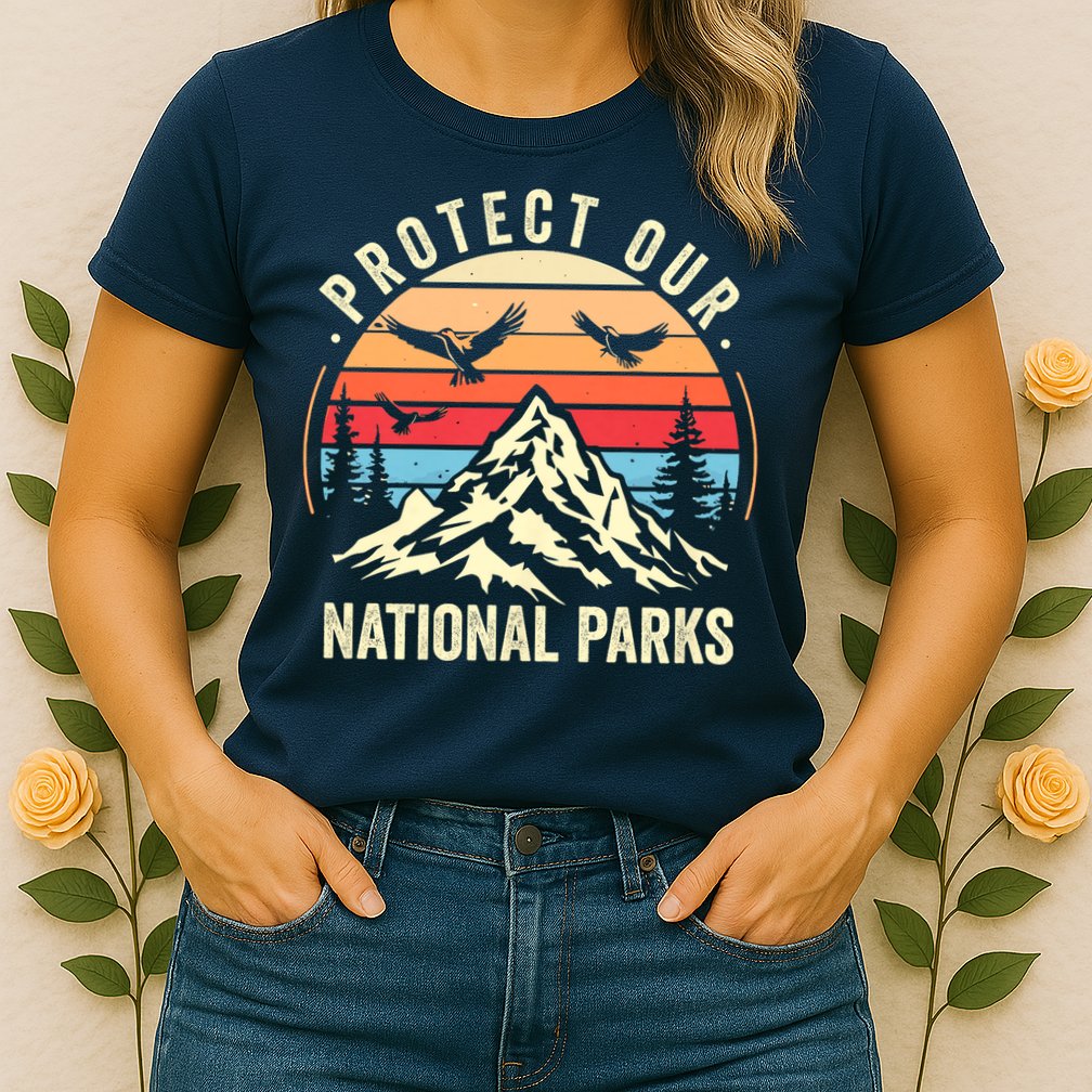 Protect Our National Parks Retro Nature Conservation Womens T-Shirt