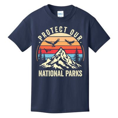 Protect Our National Parks Retro Nature Conservation Kids T-Shirt