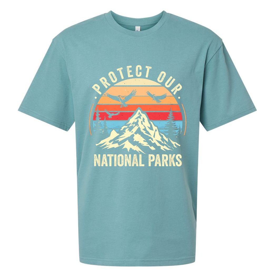 Protect Our National Parks Retro Nature Conservation Sueded Cloud Jersey T-Shirt