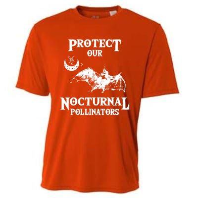 Protect Our Nocturnal Pollinators Gift Bat With Moon Art Cool Gift Cooling Performance Crew T-Shirt