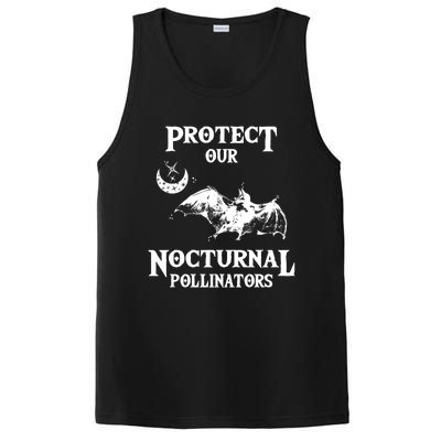 Protect Our Nocturnal Pollinators Gift Bat With Moon Art Cool Gift PosiCharge Competitor Tank