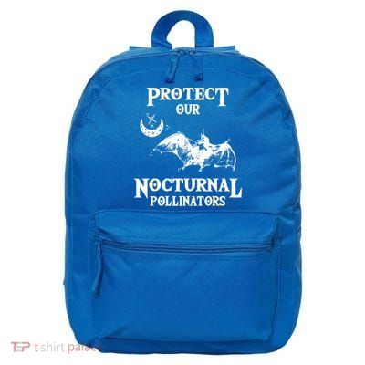 Protect Our Nocturnal Pollinators Gift Bat With Moon Art Cool Gift 16 in Basic Backpack