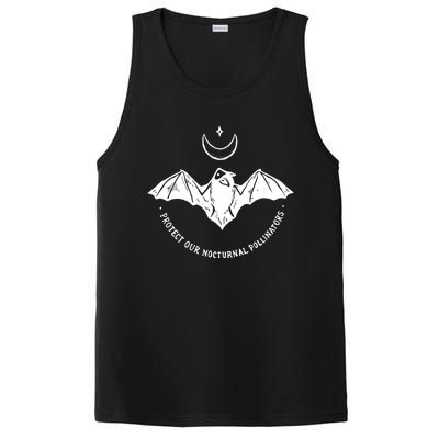 Protect Our Nocturnal Polalinators Bat With Moon Halloween Meaningful Gift PosiCharge Competitor Tank