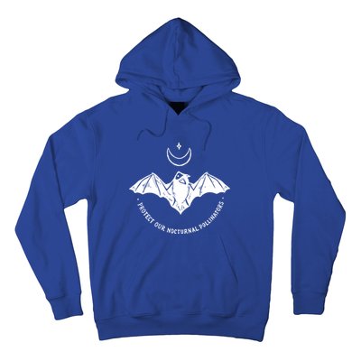 Protect Our Nocturnal Polalinators Bat With Moon Halloween Meaningful Gift Hoodie