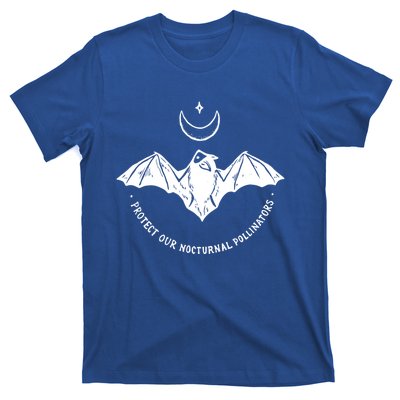 Protect Our Nocturnal Polalinators Bat With Moon Halloween Meaningful Gift T-Shirt