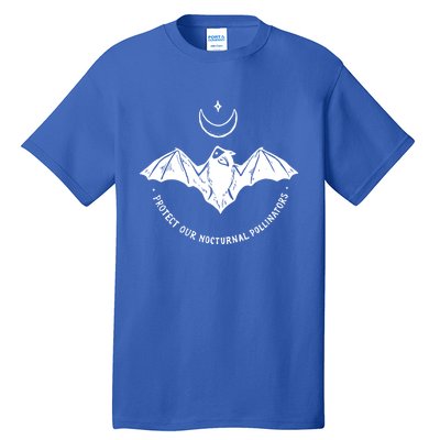 Protect Our Nocturnal Polalinators Bat With Moon Halloween Meaningful Gift Tall T-Shirt