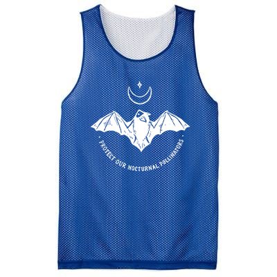 Protect Our Nocturnal Polalinators Bat With Moon Halloween Meaningful Gift Mesh Reversible Basketball Jersey Tank