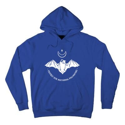 Protect Our Nocturnal Polalinators Bat With Moon Halloween Meaningful Gift Tall Hoodie