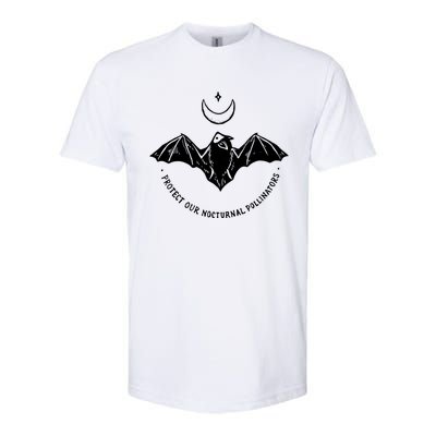 Protect Our Nocturnal Polalinators Bat With Moon Halloween Meaningful Gift Softstyle CVC T-Shirt