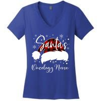 Pediatric Oncology Nurse Elf Oncology Nurse Santas Favorite Gift Women's V-Neck T-Shirt