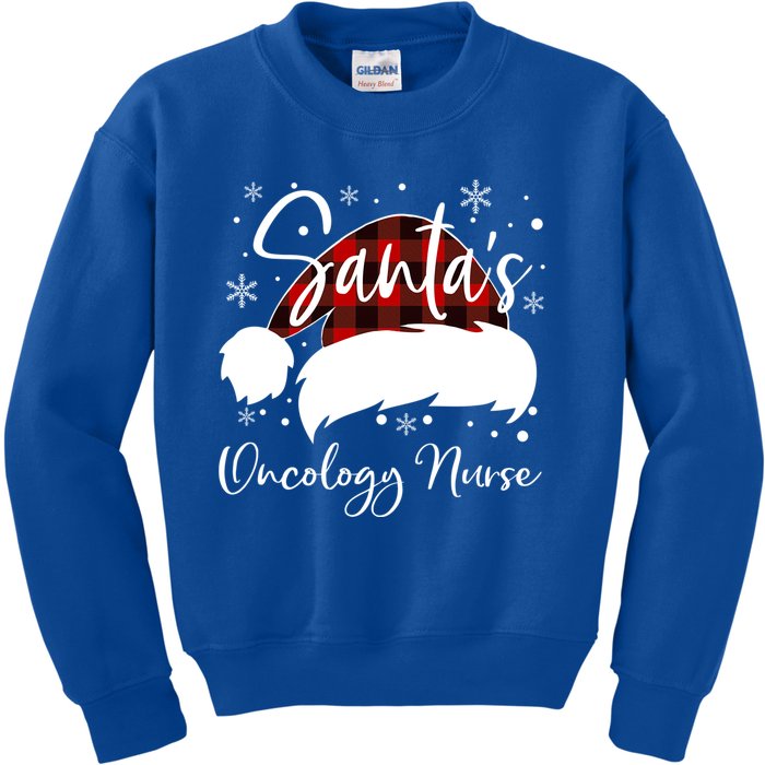 Pediatric Oncology Nurse Elf Oncology Nurse Santas Favorite Gift Kids Sweatshirt