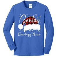 Pediatric Oncology Nurse Elf Oncology Nurse Santas Favorite Gift Kids Long Sleeve Shirt