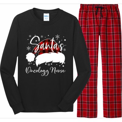 Pediatric Oncology Nurse Elf Oncology Nurse Santas Favorite Funny Gift Long Sleeve Pajama Set