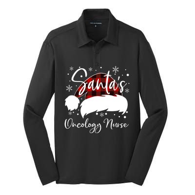 Pediatric Oncology Nurse Elf Oncology Nurse Santas Favorite Funny Gift Silk Touch Performance Long Sleeve Polo