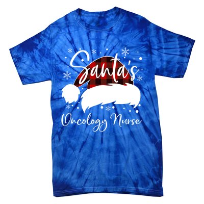 Pediatric Oncology Nurse Elf Oncology Nurse Santas Favorite Funny Gift Tie-Dye T-Shirt