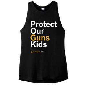 Protect Our Not Guns Gun Control Now End Gun Violence Ladies PosiCharge Tri-Blend Wicking Tank