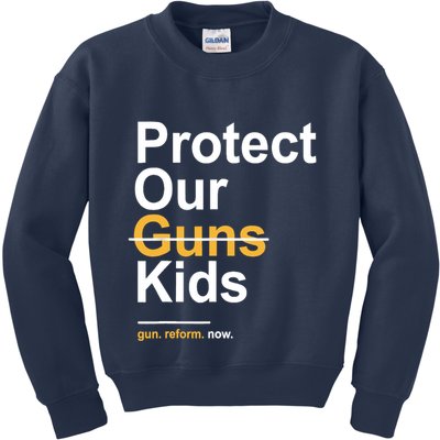 Protect Our Not Guns Gun Control Now End Gun Violence Kids Sweatshirt