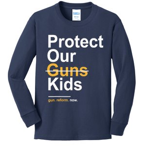 Protect Our Not Guns Gun Control Now End Gun Violence Kids Long Sleeve Shirt