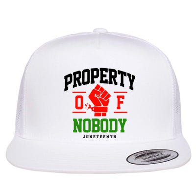 Property Of Nobody Juneteenth Celebrate Black History Month Flat Bill Trucker Hat