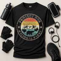Protect Our National Parks Retro Hiking Cooling Performance Crew T-Shirt